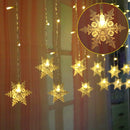The Aurora Curtain | 4M LED Snowflake Icicle Light Garland