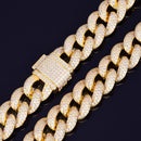 The Sovereign | 23mm Miami Cuban Chain Bracelet in AAA Zirconia