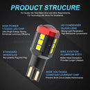 The Error-Free Signal | 2x W16W T15 Canbus LED Backup Bulbs, 2400LM 3030 Chip
