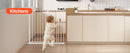 SucceBuy Baby Gate 28/30/36 Inches High Dog Gate Easy Step Walk Thru Child Pet Security Pressure Mount Kit Wall Cups Doorways