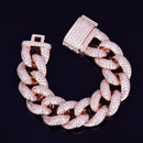 The Sovereign | 23mm Miami Cuban Chain Bracelet in AAA Zirconia