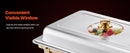 SucceBuy 8 Qt 2 4 Pack Chafing Dish Buffet Set Stainless Steel Chafer with 4 Full Size Pans Rectangle Catering Warmer Server