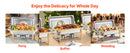 SucceBuy 8 Qt 2 4 Pack Chafing Dish Buffet Set Stainless Steel Chafer with 4 Full Size Pans Rectangle Catering Warmer Server