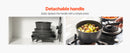SucceBuy 17 Pcs Nonstick Cookware Set Granite Pots and Pans Set Induction Cookwares Kitchen Cooking Set w/Frying Sauce Saute Pan