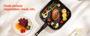 SucceBuy 17 Pcs Nonstick Cookware Set Granite Pots and Pans Set Induction Cookwares Kitchen Cooking Set w/Frying Sauce Saute Pan