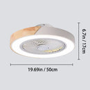 Schlafzimmerdeckenventilator-Beleuchtung, intelligente Sprachsteuerung unsichtbare Deckenventilator-Beleuchtung, Esszimmer für den Heimgebrauch nordischer Macaron-Elektroventilator-Pendelleuchte
