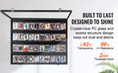 SucceBuy Jersey Display / Sports Card Display Frame Case, Large Lockable Sport Shadow Box, 98% UV Protection PC Glass & Hangers