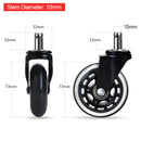 5 Stücke KAK 3" Universal Mute Rad Bürostuhl Rollen Ersatz 60KG Rollen Gummi Weich Sicher Rollen Möbel Rad Hardware