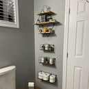Wall Mounted Rustic Floating Shelves Decorative Wooden Kitchen Wall Display Shelf