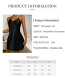 Women's small fresh short dress home casual breathable pajamas nightdress imitation silk home wear