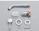 Black Basin Faucet Wall Mounted Gold 360° Rotating Bathroom Sink Faucets Embedded Hot Cold Water Mixer Tap Dual Hole Basin Crane