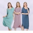 Plus size Fashion Summer Night Dress Women Nightgowns Sleepwear Women's Sleepshirts Modal Cotton Candy Color Ladies Nightwear