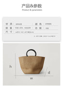 2025 New Fashionable Summer Beach Vacation Bucket Type Beach Bag Simple And Versatile Large Capacity Handbag For Women Trendy