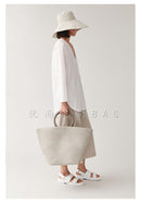 2025 New Fashionable Summer Beach Vacation Bucket Type Beach Bag Simple And Versatile Large Capacity Handbag For Women Trendy