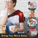Shoulder Heating Pad With Massage 6 Adjustable Temperature HF Vibration Relax Muscle Brace Wireless Control for IOS/Android