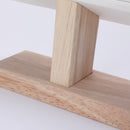 1pc Wooden Base T-Shaped PU Leather / Velvet Bracelet Display Rack Bangle Watch Hairband Jewelry Storage Stand Holder Organizer