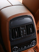 For Maserati Levante 2016-2023 ABS Chrome/Carbon Fiber Rear Air Conditioning Outlet Vent Frame Cover Trim Accessories