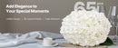 SucceBuy Artificial Flowers Real Looking White Silk Fake Hydrangea Bulk Faux Bridal Shower with Stem for DIY Wedding Bouquets