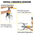 SucceBuy 15T Hydraulic Gear Puller Adjustable 3 Jaws Wheel Bearing Puller Separator Drawing Machine Wheel Bearing Removal Tool