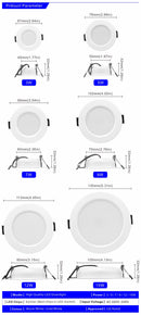 10 teile/los Led Downlight 3 Watt 5 Watt 7 Watt 9 Watt 12 Watt 15 Watt 220 V Deckeneinbauleuchte 3/4/5 zoll Runde Led Panel Down Light Scheinwerfer Beleuchtung