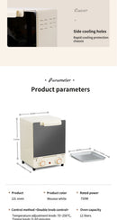 The Cyclone Oven | 12L Large-Capacity Electric Air Fryer & Convection Toaster