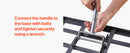 VEVOR Lawn Leveling Rake with Handle Ground Plate Rust-Resistant Carbon Steel Soil Leveler Effort Saving Lawn Leveling for Yard