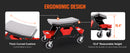 SucceBuy Rolling Mechanic Seat 300LBS w/ Wheels Tool Trays Drawer Heavy Duty Roller Creeper Seat for Home Garage DIY Automotive