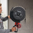 16Zoll 4000W Elektrische Betonsäge Ziegelschneider Kreissäge Wandschlitzer mit Sägeblatt und Rollenführung 3000 U/min