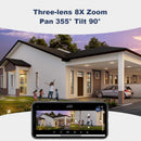 The Argus Eye | 12MP 6K WiFi PTZ Security Camera with Dual-Screen AI Auto-Tracking