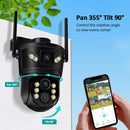 The Argus Eye | 12MP 6K WiFi PTZ Security Camera with Dual-Screen AI Auto-Tracking