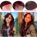 The Bordeaux | 99J Burgundy HD Lace Front Human Hair Wig