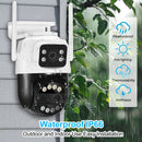 12MP PTZ WiFi IP Kamera Dual-Objektiv 2.8mm -12mm 8X Zoom 4K Outdoor AI Menschliche Verfolgung CCTV Audio Heimüberwachungskamera