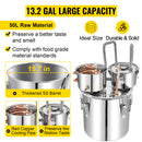 SucceBuy 50L Alcohol Water Distiller Bottle Moonshine Equipment Stainless Steel Brewing Machine for Whisky Wine Beer Dispenser