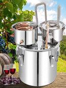 SucceBuy 50L Alcohol Water Distiller Bottle Moonshine Equipment Stainless Steel Brewing Machine for Whisky Wine Beer Dispenser