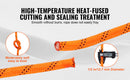 SucceBuy 220ft Dual-Weave Polyester Rope 48-Strand Outdoor Accessories Emergency Cord for Camping Swinging Rappelling Rescue