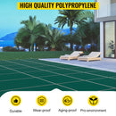 SucceBuy Pool Safety Cover Rectangle Inground Pool Cover Green Mesh Solid Pool Safety Cover For Winter Safety Swim Pool Cover