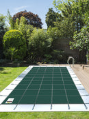 SucceBuy Pool Safety Cover Rectangle Inground Pool Cover Green Mesh Solid Pool Safety Cover For Winter Safety Swim Pool Cover