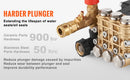 SucceBuy Pressure Washer Pump 3GPM / 4 GPM Shaft Horizontal Triplex Plunger Replacement Power Pumps Kit Compatible with Simpson