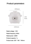 110V Elektrischer Slow Cooker Speisendämpfer Keramiktopf Multifunktion Vogelnestsuppe Eintopf Schwangerschafts-Tonikum Babyergänzung Wärmer