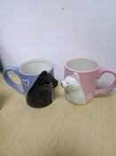 The Morning Duet | Kiss Cat Couple Ceramic Coffee Mug Set
