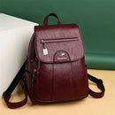 2022 Damen Lederrucksäcke Hohe Qualität Weiblich Vintage Rucksack Für Mädchen Schultasche Reisetasche Damen Sac A Dos Rucksack