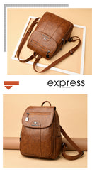 2022 Damen Lederrucksäcke Hohe Qualität Weiblich Vintage Rucksack Für Mädchen Schultasche Reisetasche Damen Sac A Dos Rucksack