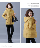 2022 Neue Frauen Winterjacke Lange Warme Parkas Weibliche Verdicken Mantel Baumwolle Gefütterte Parka Jacke Mit Kapuze Outwear M-4XL