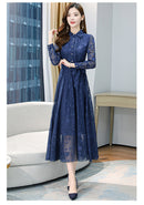 Elegantes rosa Midikleid 2023 Herbst Winter Vintage Unifarbenes Freizeit Chiffon Maxikleid Damen Bodycon Party Schwarzes Nacht Hochzeitskleid