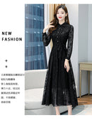 Elegantes rosa Midikleid 2023 Herbst Winter Vintage Unifarbenes Freizeit Chiffon Maxikleid Damen Bodycon Party Schwarzes Nacht Hochzeitskleid