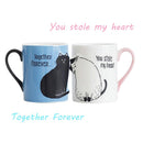 The Morning Duet | Kiss Cat Couple Ceramic Coffee Mug Set
