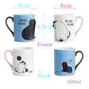 The Morning Duet | Kiss Cat Couple Ceramic Coffee Mug Set