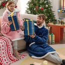 Sherpa Fleece Short Wearable Blanket Hoodie