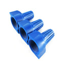 WAHSURE BLUE ELEKTRISCHE KABELENDVERBINDER GERIPPETE KAPPEN BULK 100 STÜCK KLEINE AUFDREHBARE FLÜGELKABELVERBINDER MUTTERN 14-6 AWG,