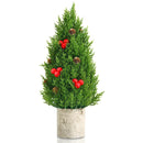 18.5" Tabletop Artificial Christmas Tree w/ 170 PE Branches & Pulp Stand